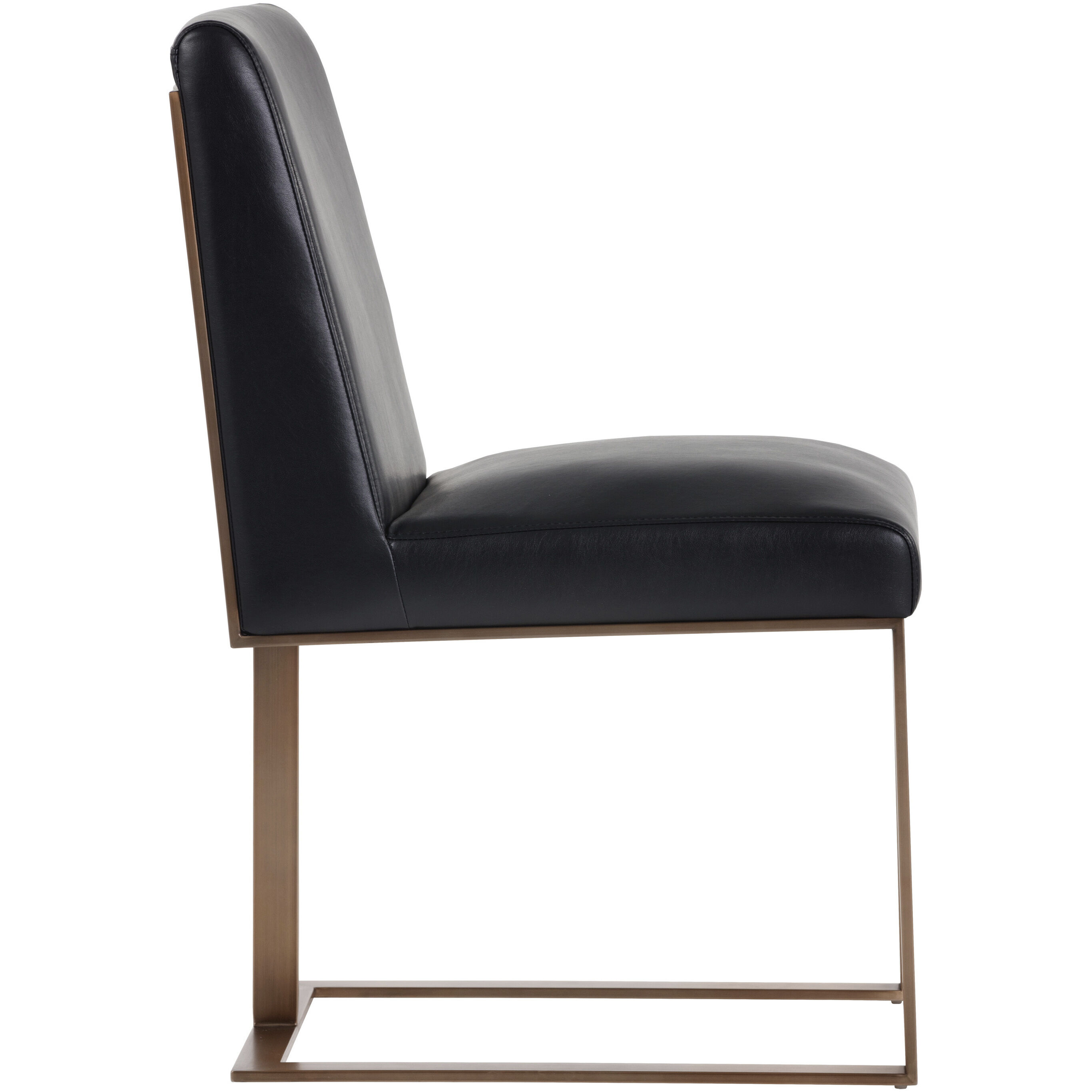 Dean Antique Brass / Cantina Black Dining Chair